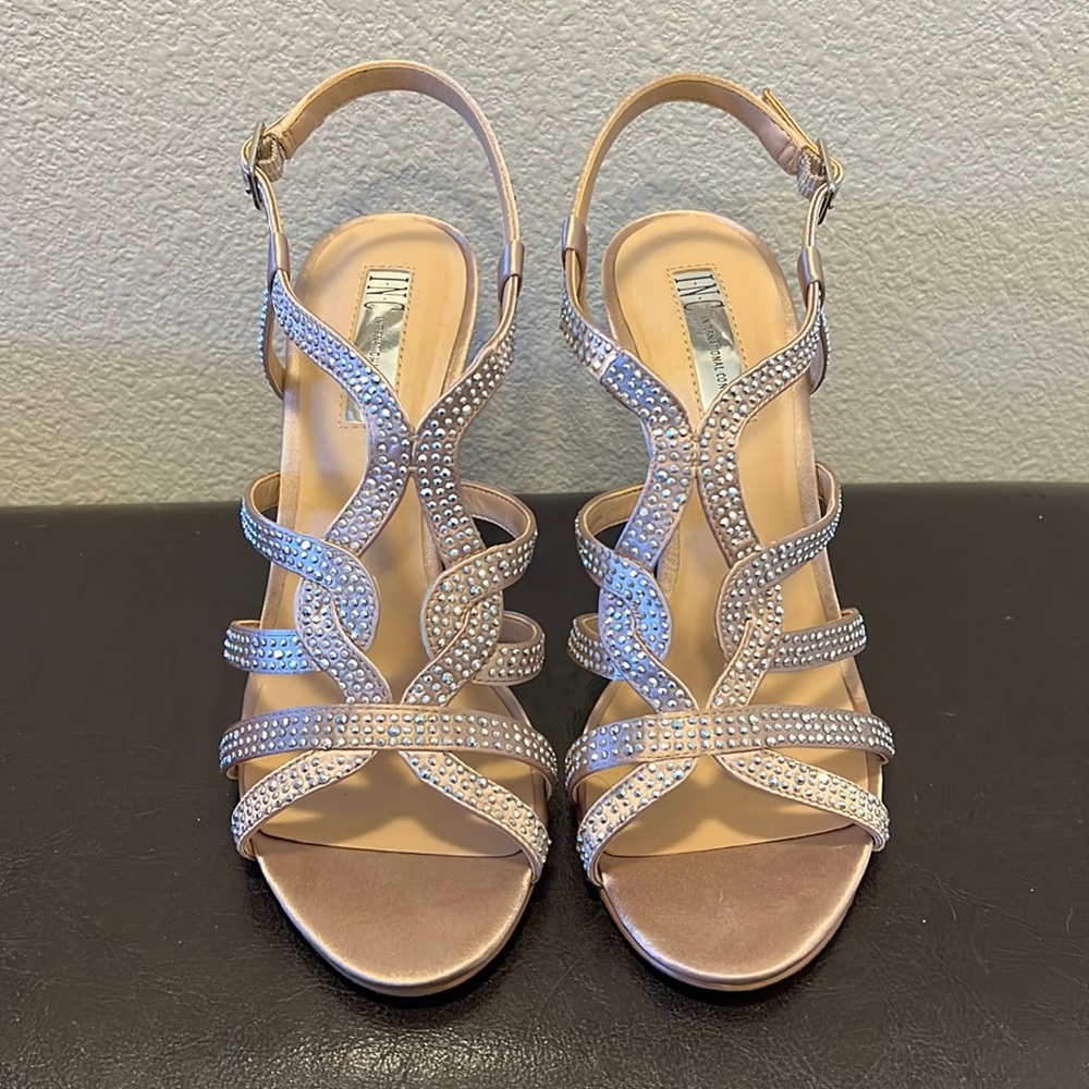 Never worn women’s tan strappy heels